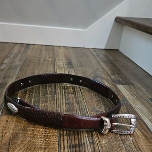 Brighton Men's Brown Leather‎ Belt. Size 42"